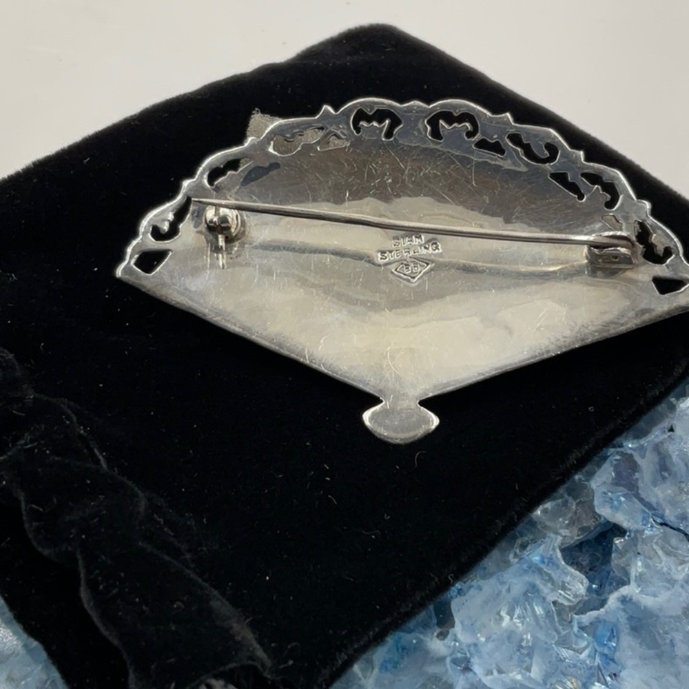 Vintage Handcrafted Siam Sterling Silver Brooch - Picture 10 of 12